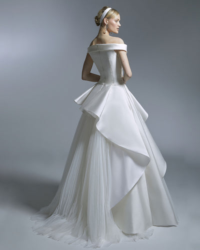 Off-The Shoulders Gown With Drapings