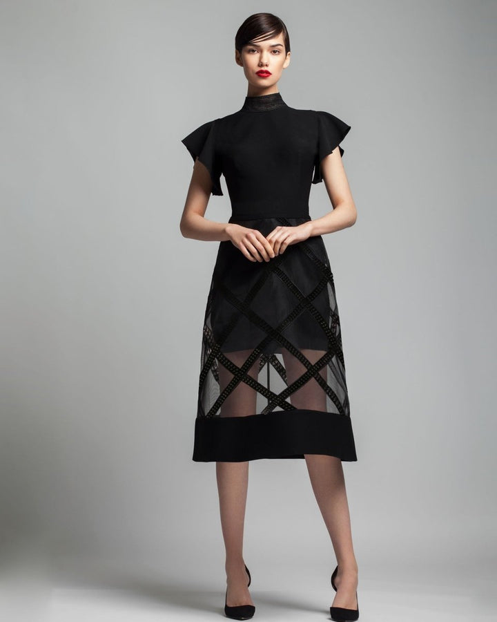 Bell Sleeves Short Dress - Gemy Maalouf