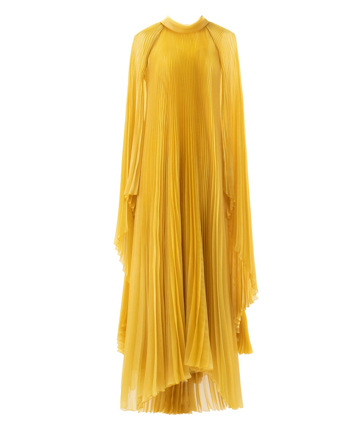 Pleated Cape-Like Dress – Gemy Maalouf
