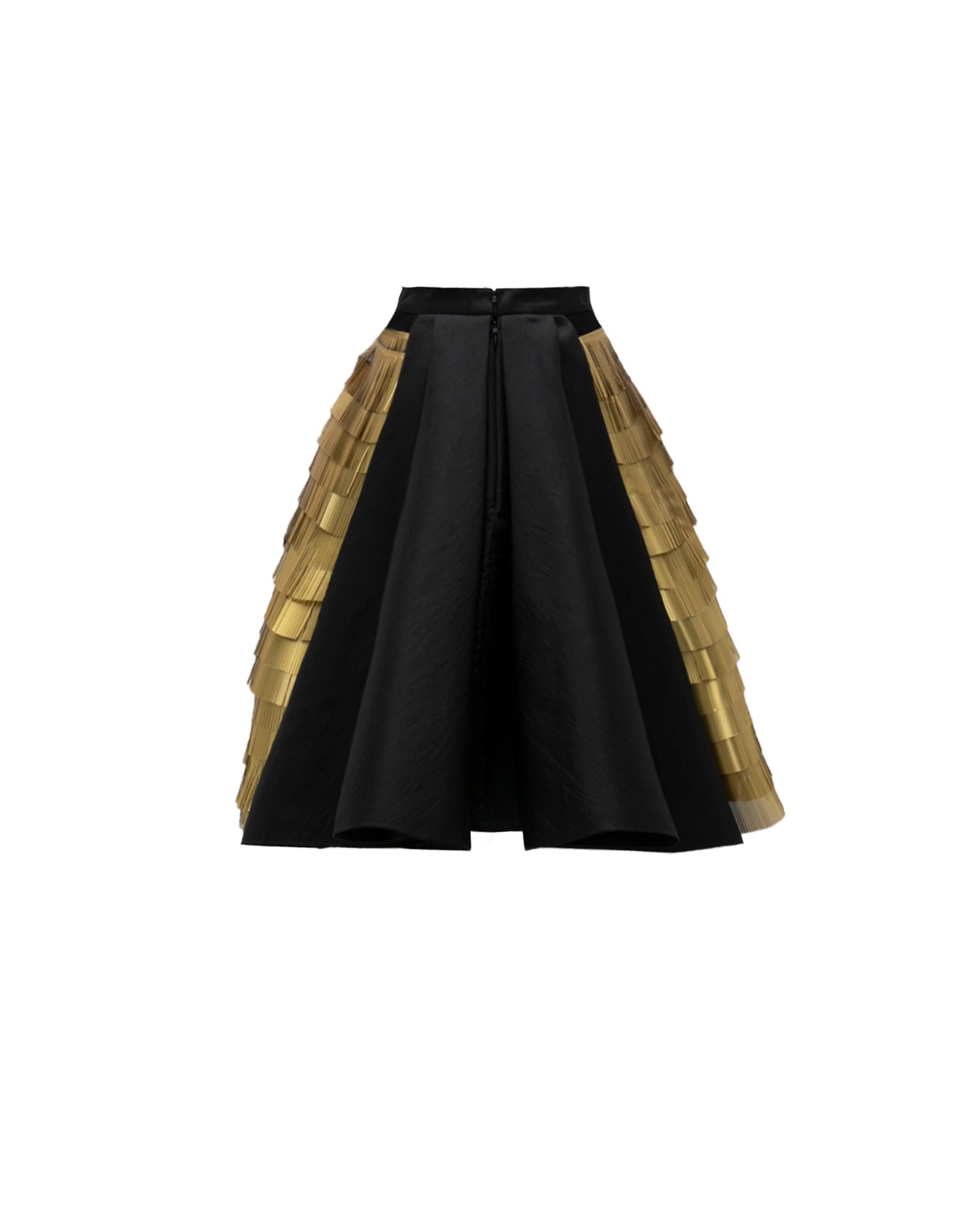 Gold Rounded Short Skirt