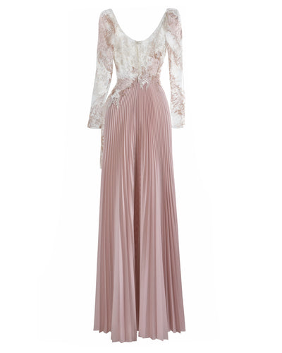 Asymmetrical Lace Long Dress