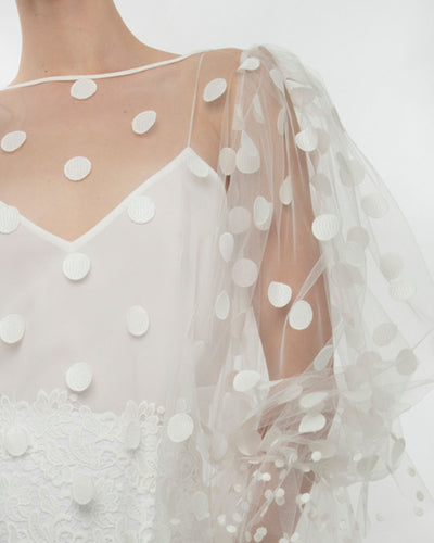 See-Through Dotted Tulle Top