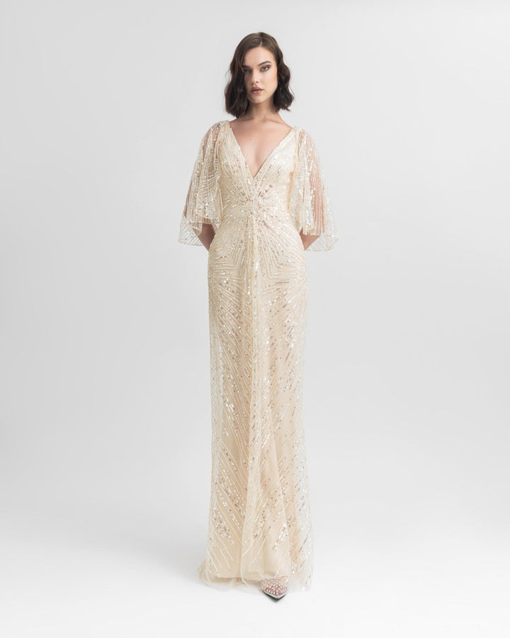 Slim Cut Embellished Dress - Gemy Maalouf