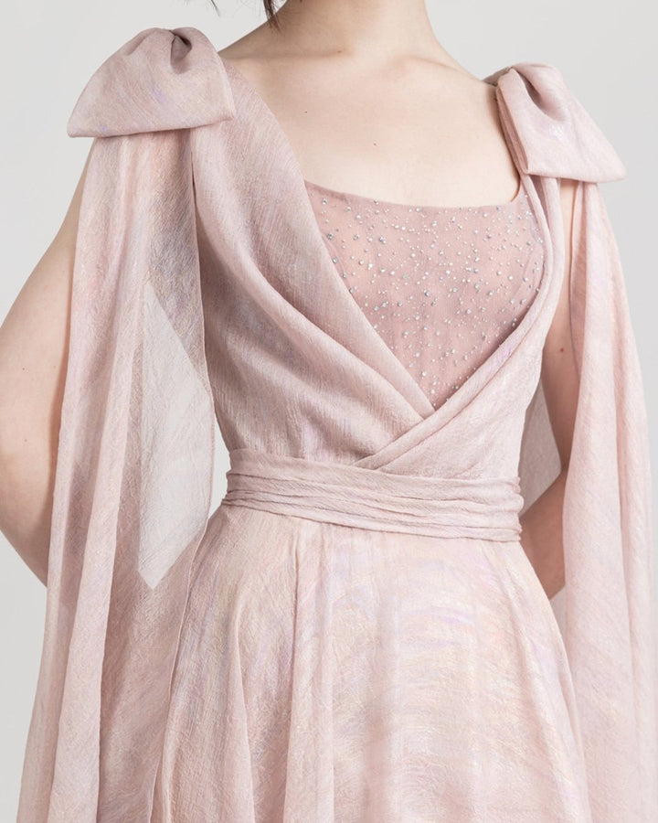 Draped Blush Dress - Gemy Maalouf