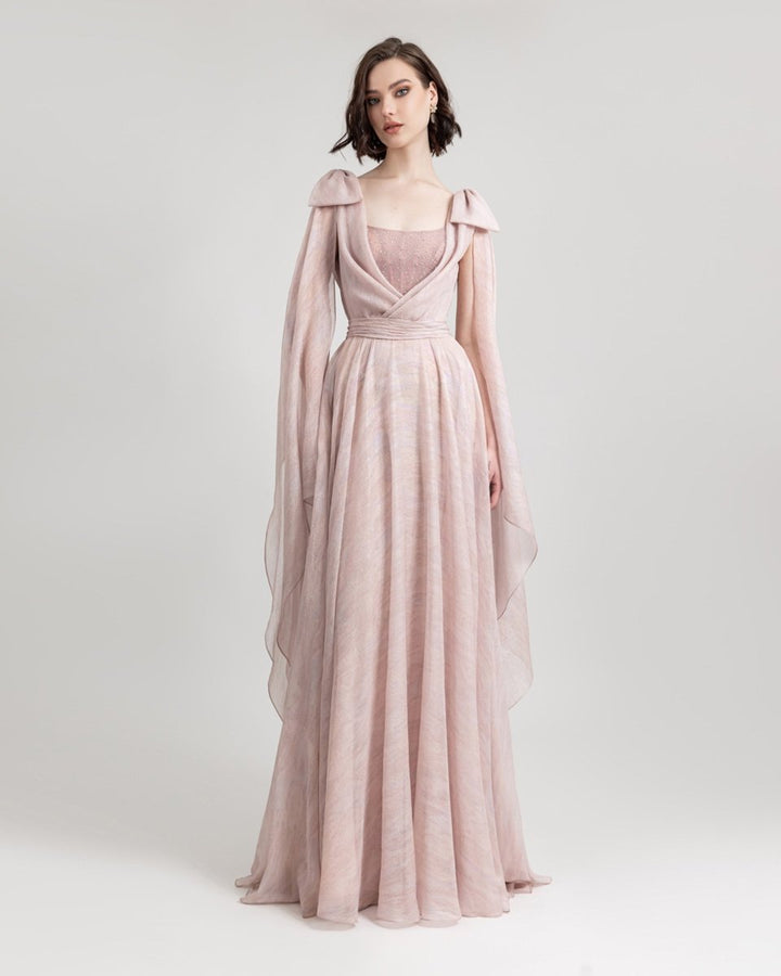 Draped Blush Dress - Gemy Maalouf