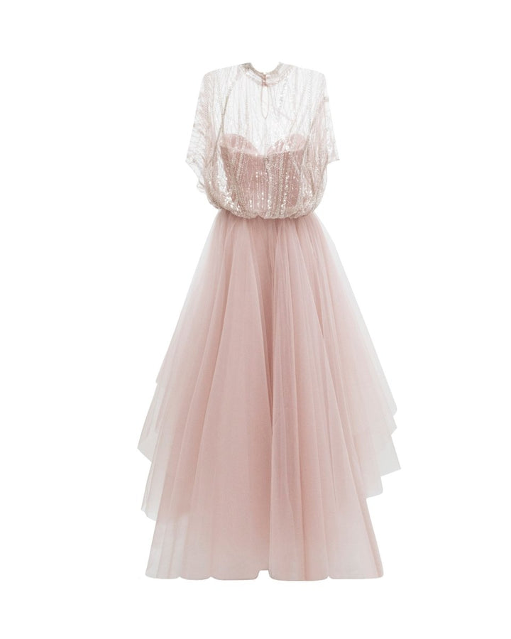 Strapless Dress with Beaded Top - Gemy Maalouf