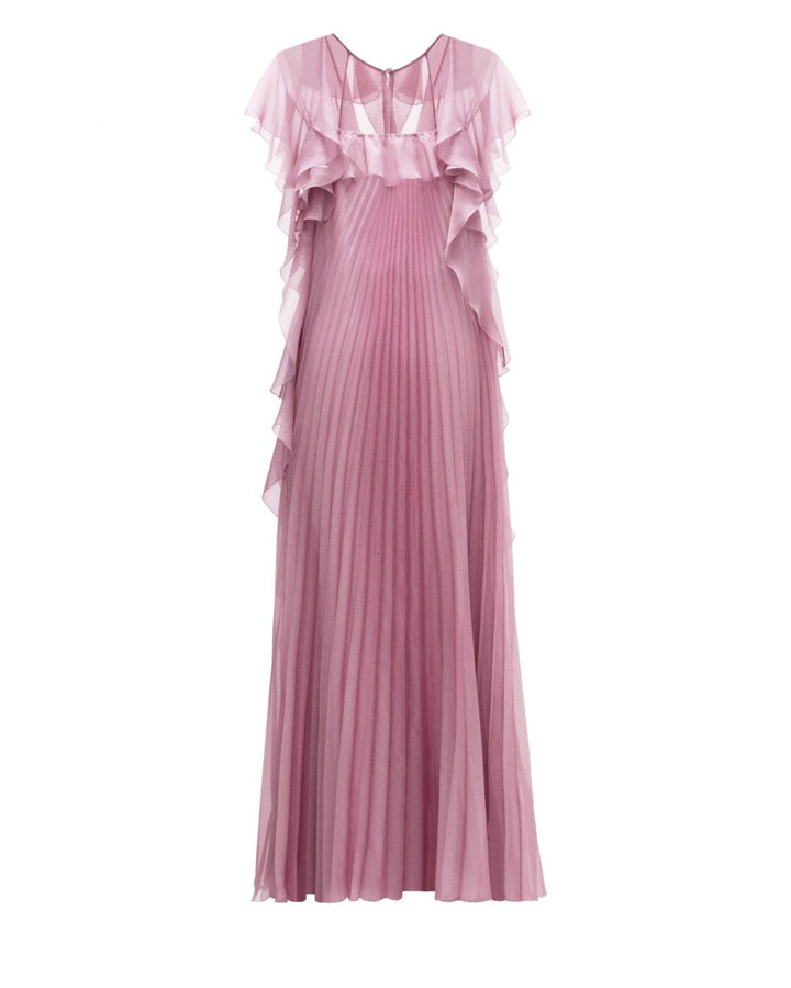 Squared Neckline Blush Dress - Gemy Maalouf