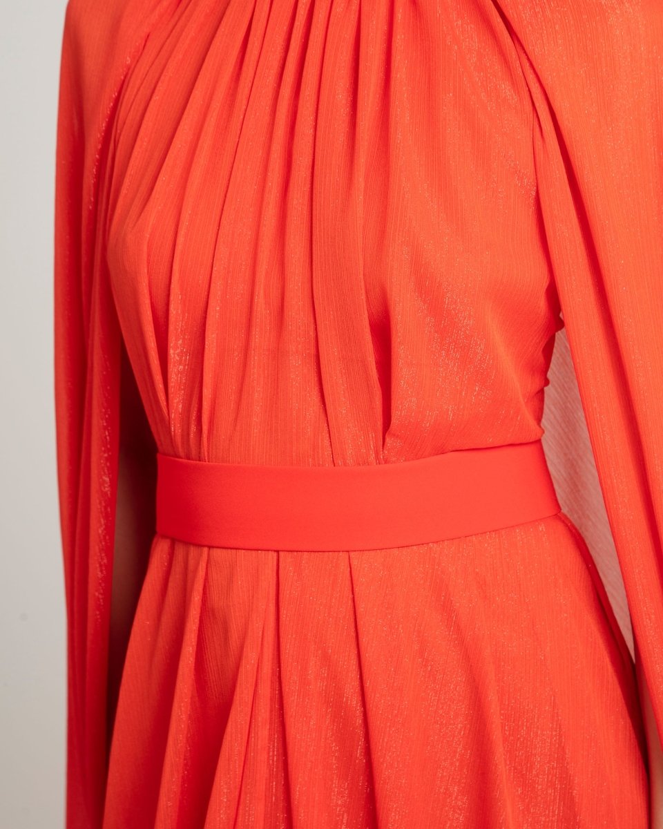 Cape - Like Sleeves Coral Kaftan - Gemy Maalouf