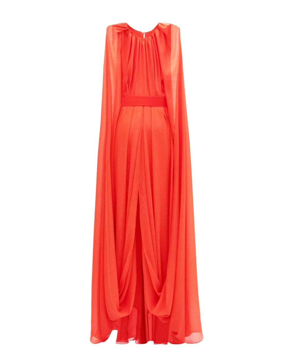 Cape - Like Sleeves Coral Kaftan - Gemy Maalouf