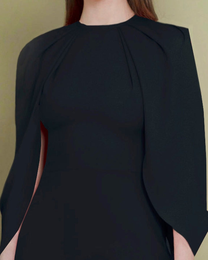 Slim Cut Black Dress - Gemy Maalouf