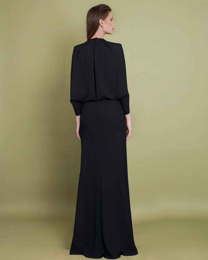 Slim Cut Black Dress - Gemy Maalouf
