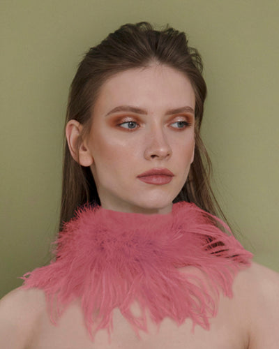 Pink Feather Collar