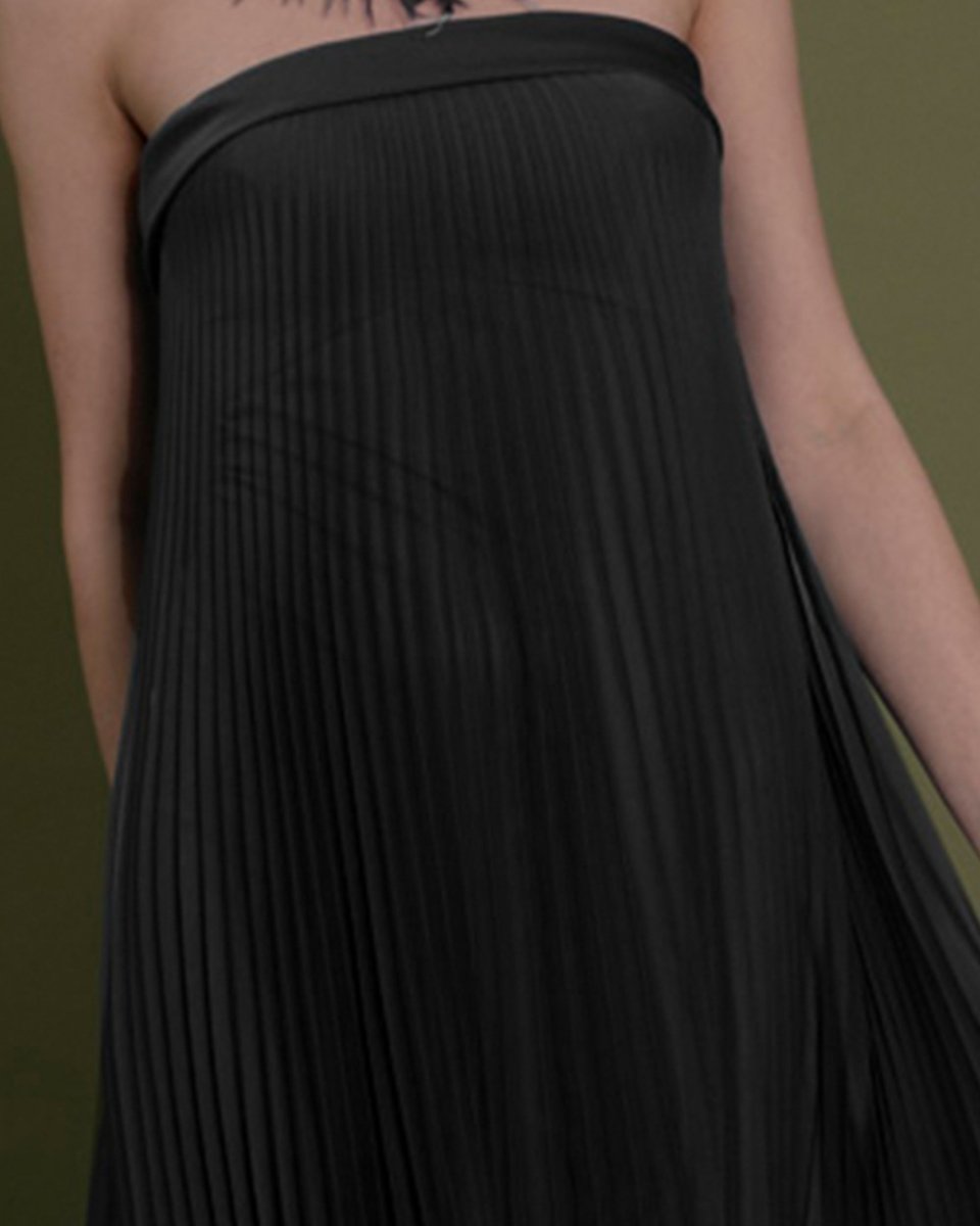 Pleated Strapless Dress - Gemy Maalouf