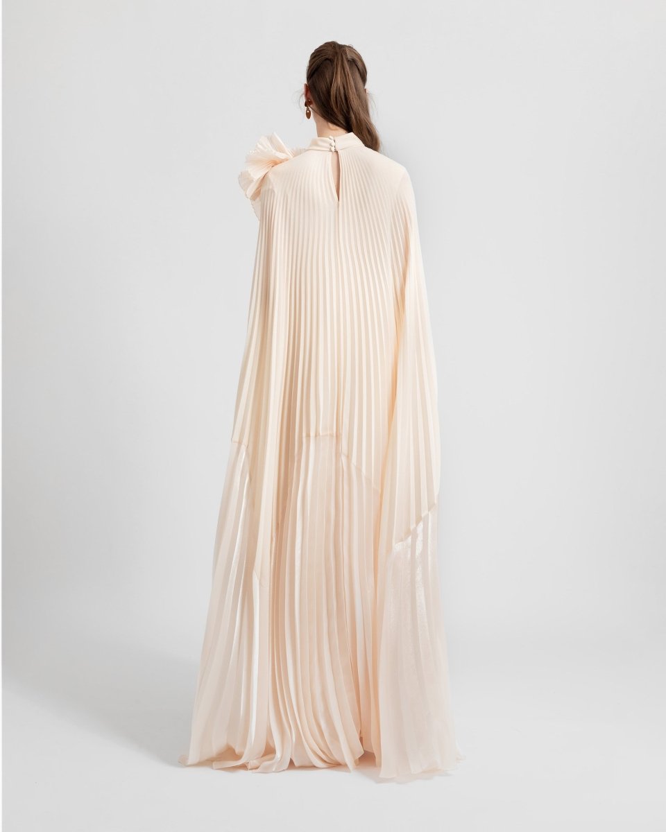 Embellished Draped Flower Kaftan - Gemy Maalouf