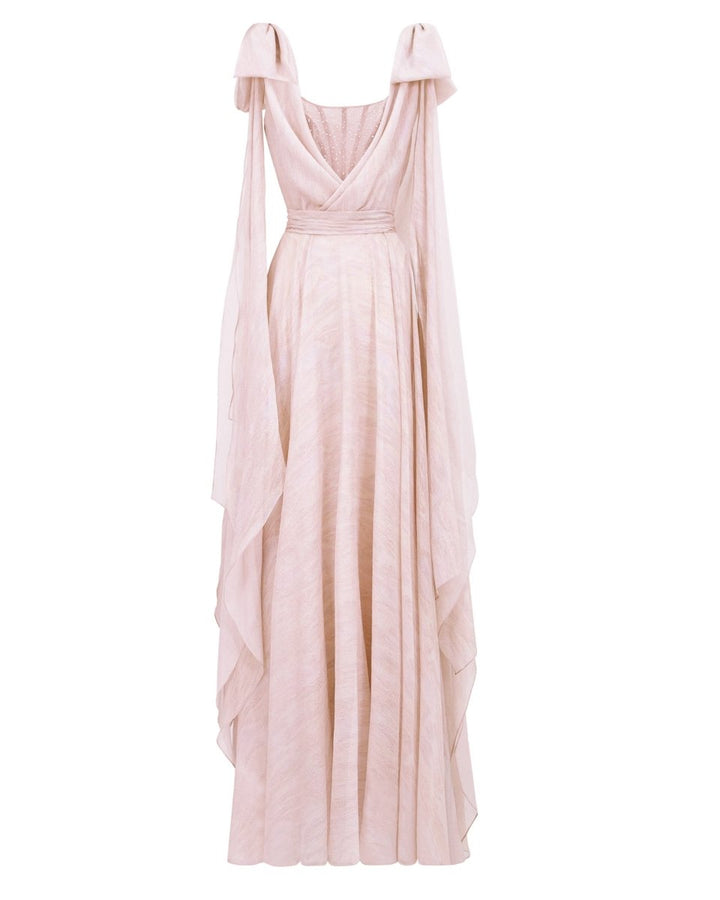 Draped Blush Dress - Gemy Maalouf