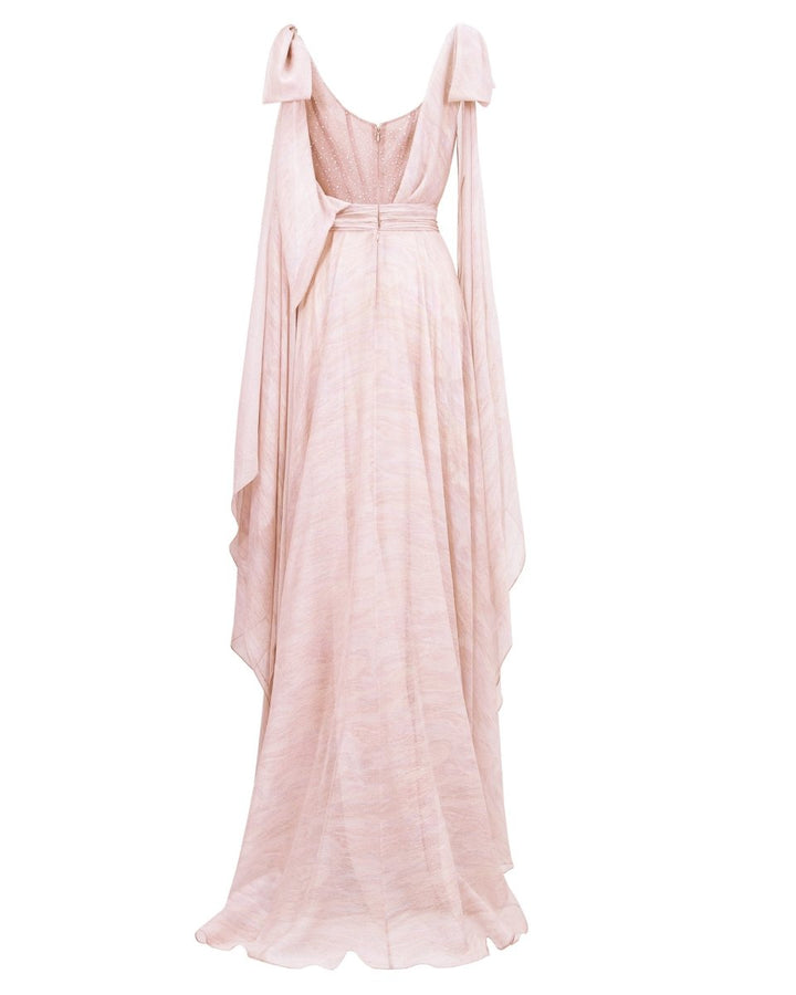 Draped Blush Dress - Gemy Maalouf