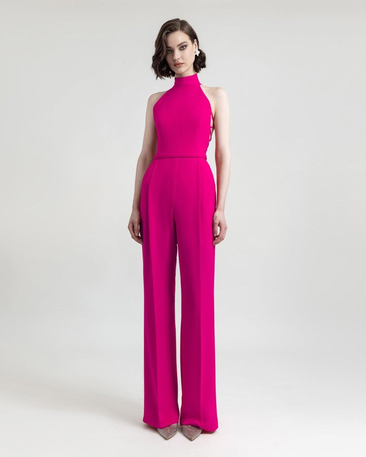 Halter - Cut Neckline Jumpsuit - Gemy Maalouf