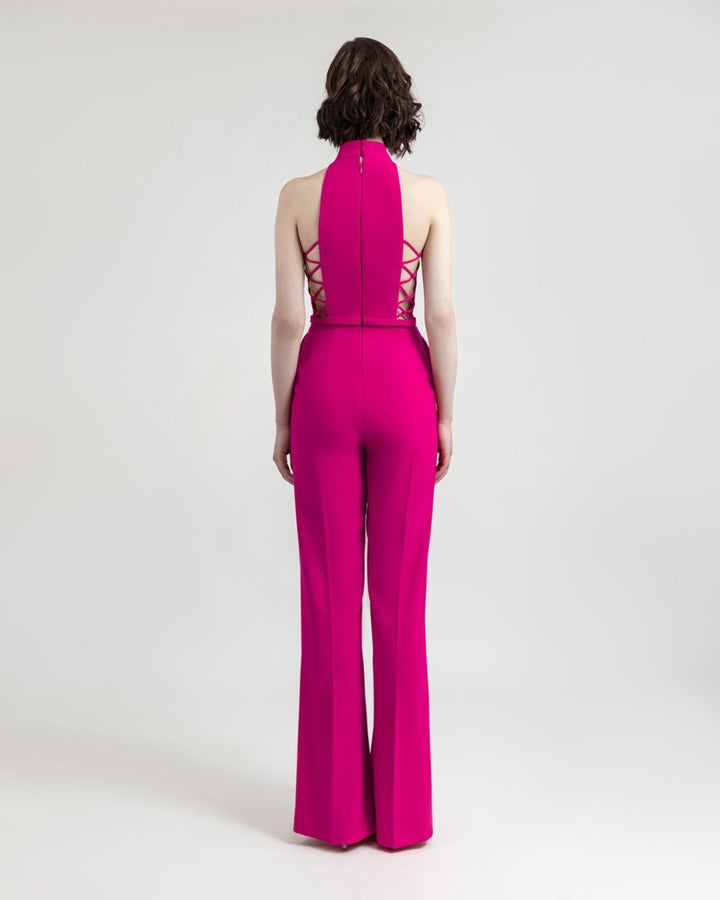 Halter - Cut Neckline Jumpsuit - Gemy Maalouf