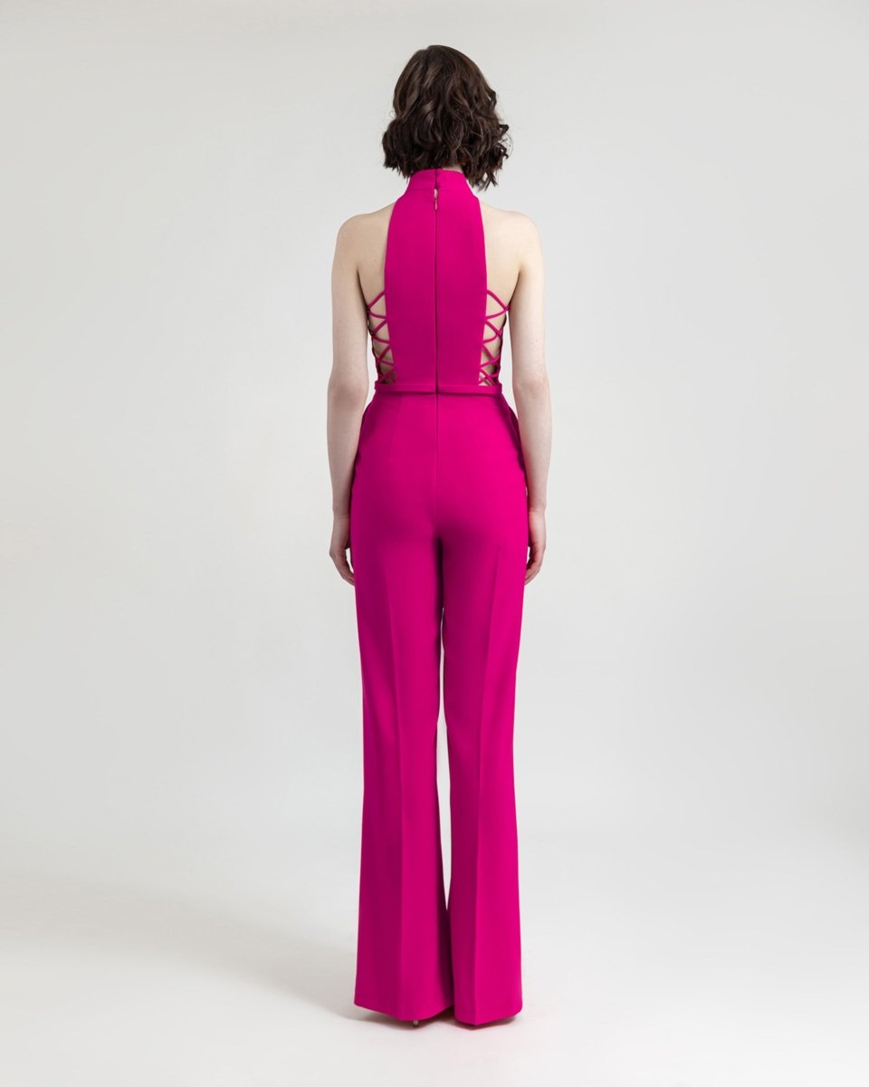 Halter - Cut Neckline Jumpsuit - Gemy Maalouf