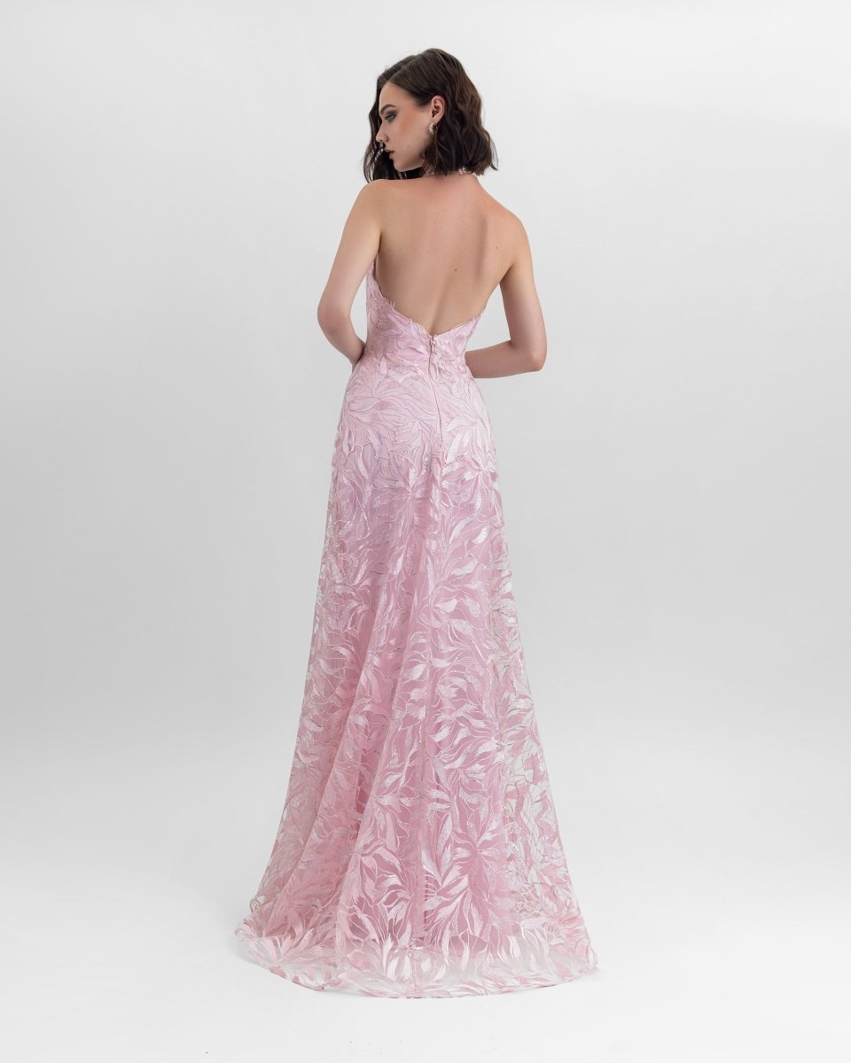 Long Dress With detachable Cape - Gemy Maalouf