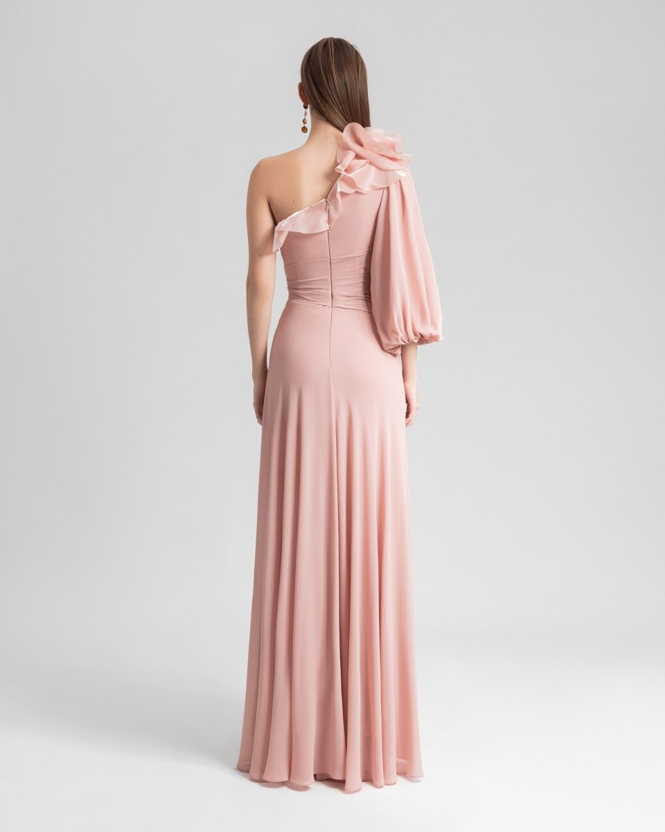 One - Shoulder with Draping Dress - Gemy Maalouf