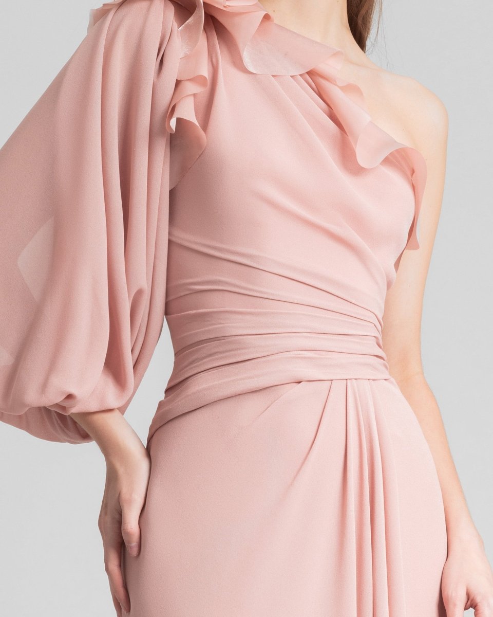 One - Shoulder with Draping Dress - Gemy Maalouf