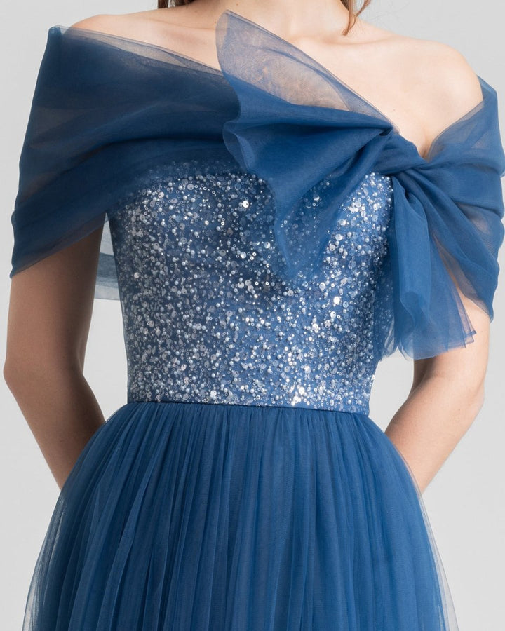Beaded Tulle Dress - Gemy Maalouf