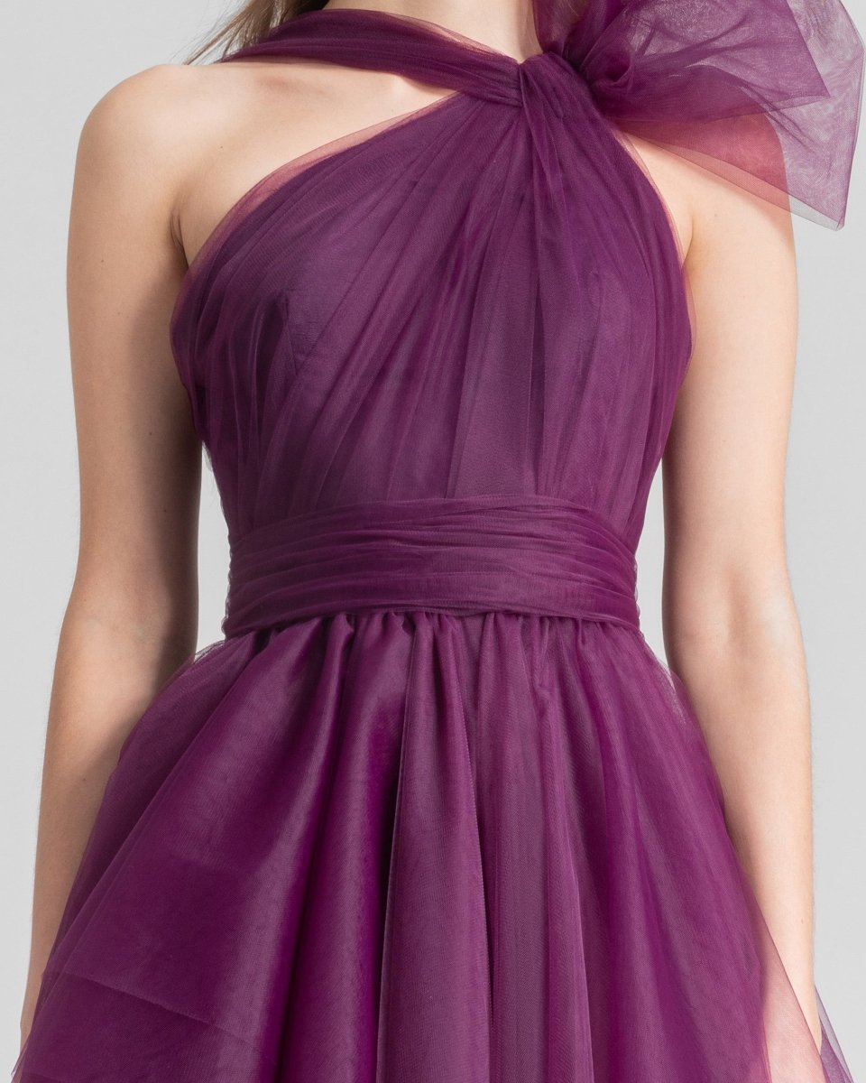Bow - Like Purple Tulle Dress - Gemy Maalouf