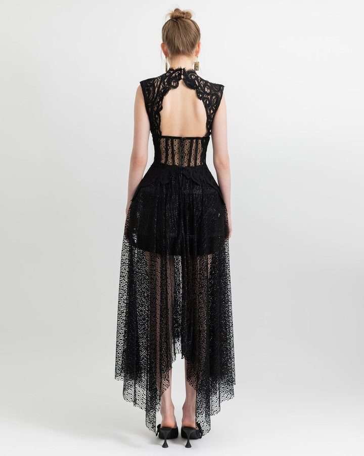 Intricate Lace Dress - Gemy Maalouf