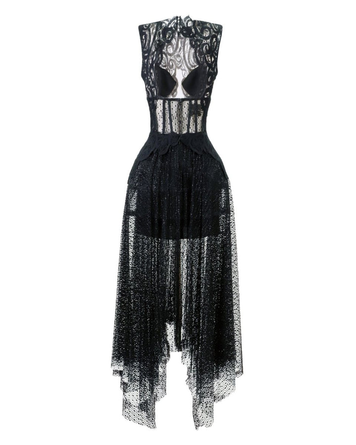 Intricate Lace Dress - Gemy Maalouf