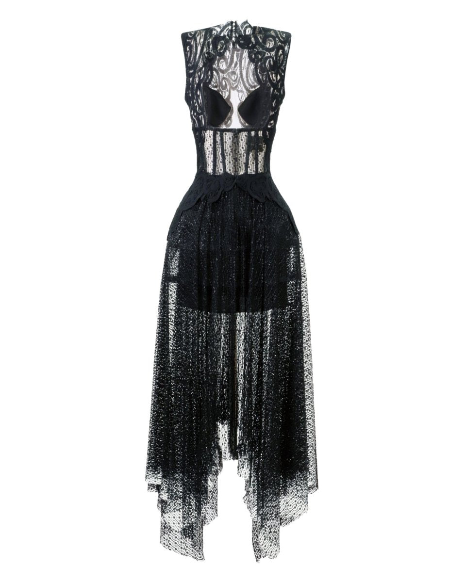 Gemy Maalouf - Intricate Lace Dress - Gemy Maalouf - Intricate Lace Dress -