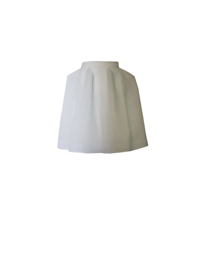 Structured Short White Skirt