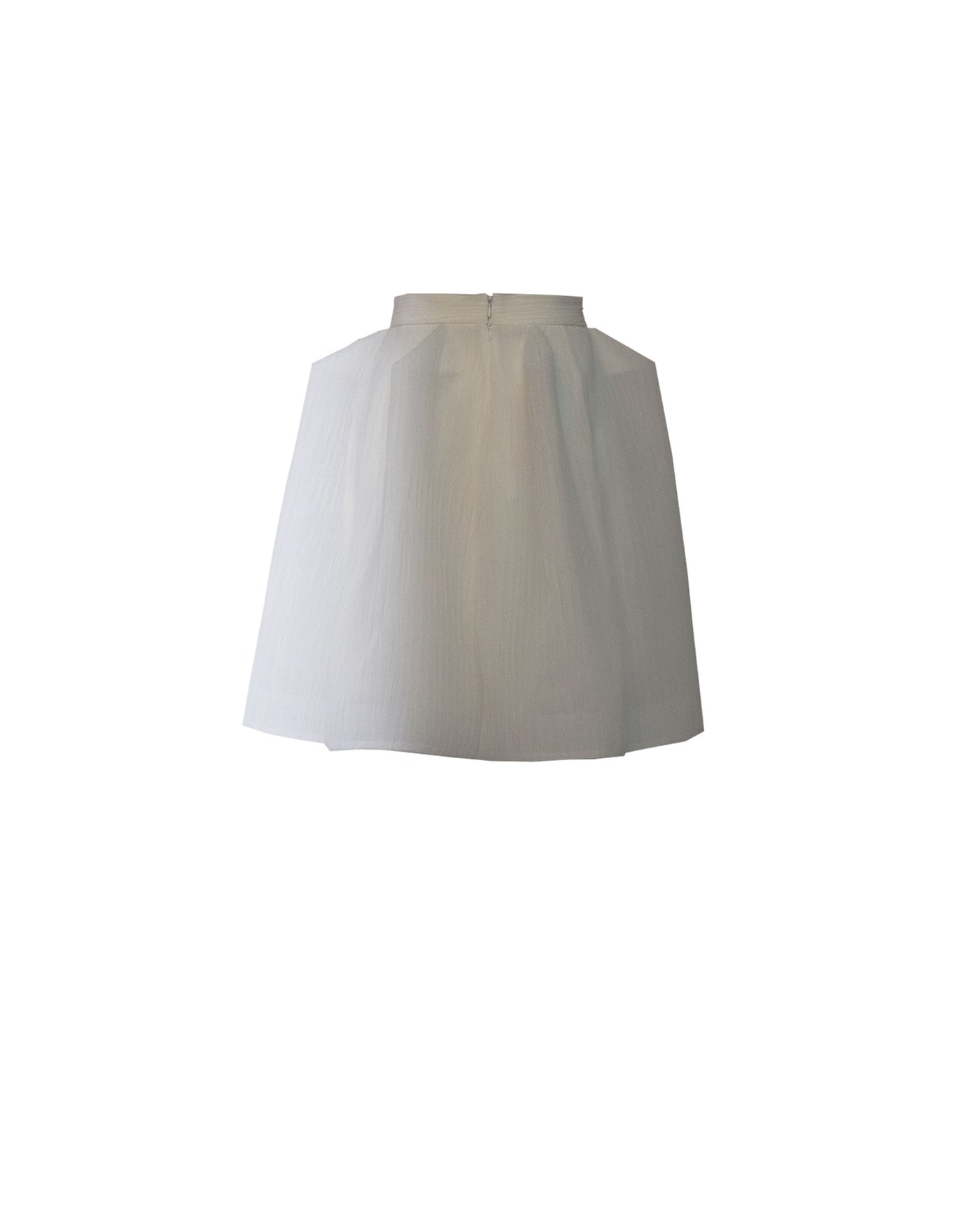 Structured Short White Skirt