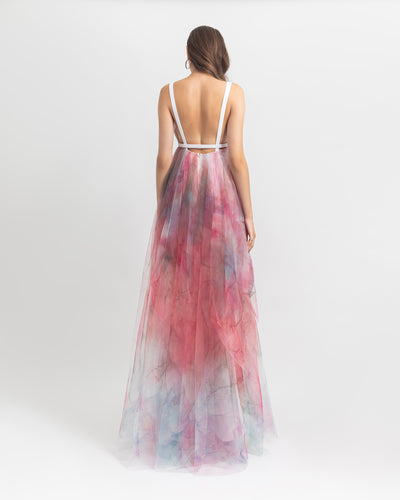Printed Tulle Dress