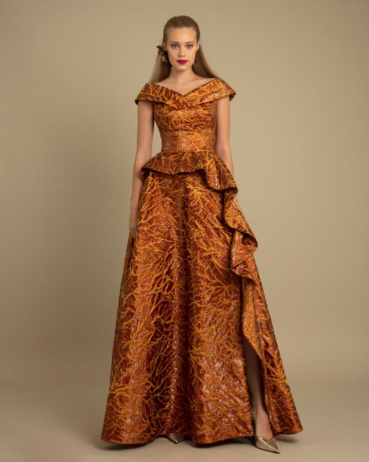 Overlapped Neckline Dress - Gemy Maalouf