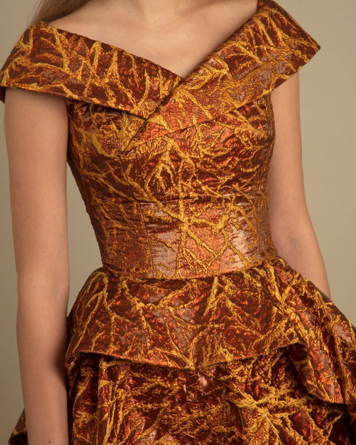 Overlapped Neckline Dress - Gemy Maalouf