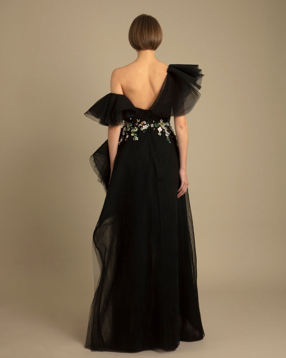 Asymmetrical Black Dress