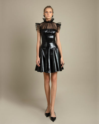 Leather Tulle Dress