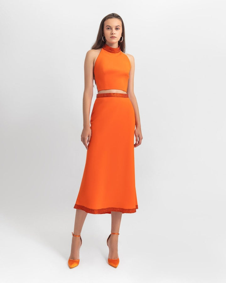 Straight Cut Midi Skirt - Gemy Maalouf