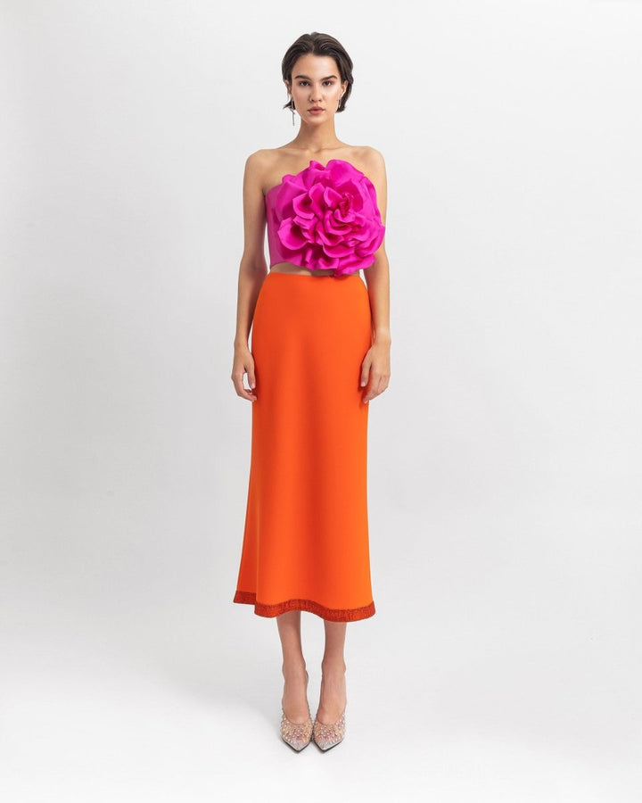 Straight Cut Midi Skirt - Gemy Maalouf
