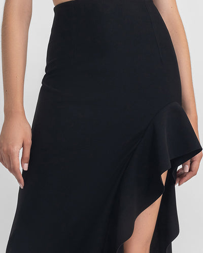 Asymmetrical Crepe Skirt