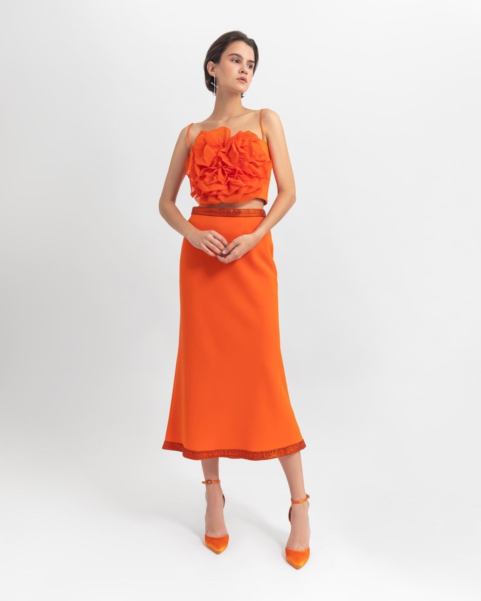 Straight Cut Midi Skirt - Gemy Maalouf