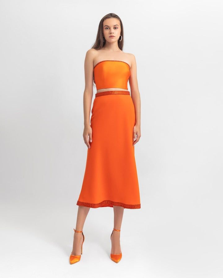 Straight Cut Midi Skirt - Gemy Maalouf