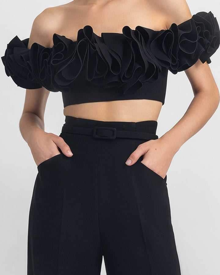 Ruffled Crepe Set - Gemy Maalouf