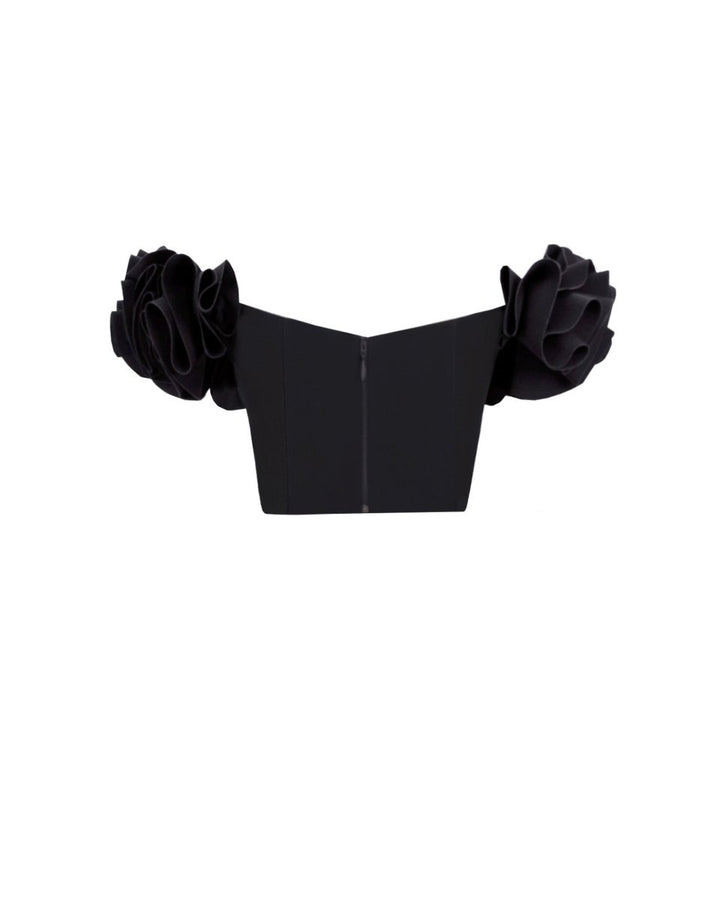Ruffled Crop Top - Gemy Maalouf