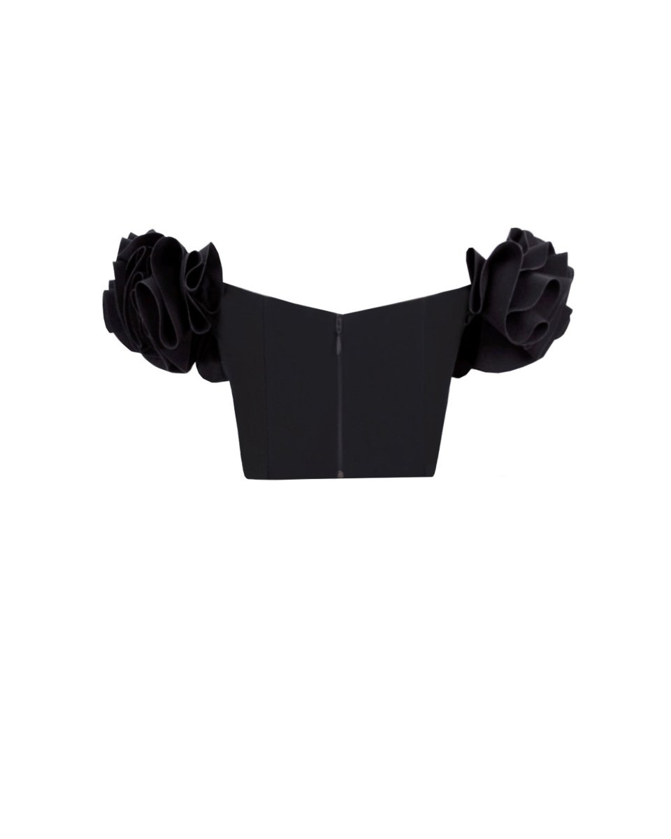 Ruffled Crop Top - Gemy Maalouf
