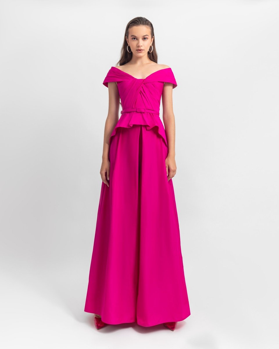 Fuchsia Taffeta Set - Gemy Maalouf