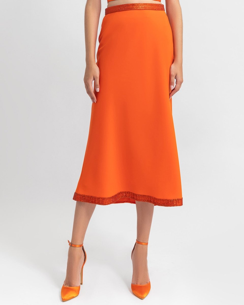 Straight Cut Midi Skirt - Gemy Maalouf