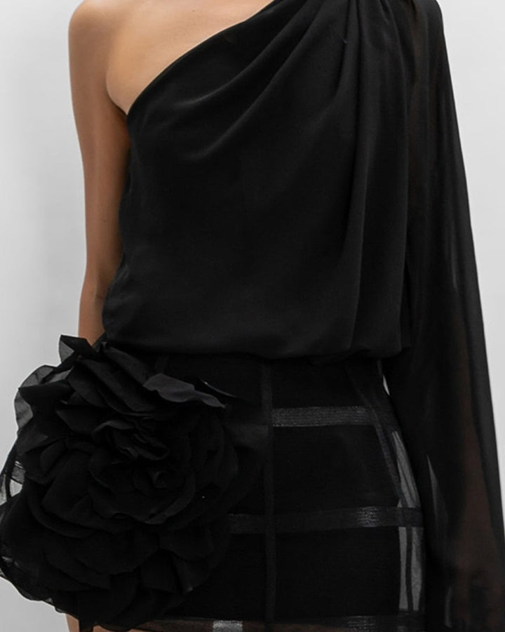 Chiffon Top & Cage - like Skirt - Gemy Maalouf