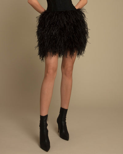 Feather Short Skirt